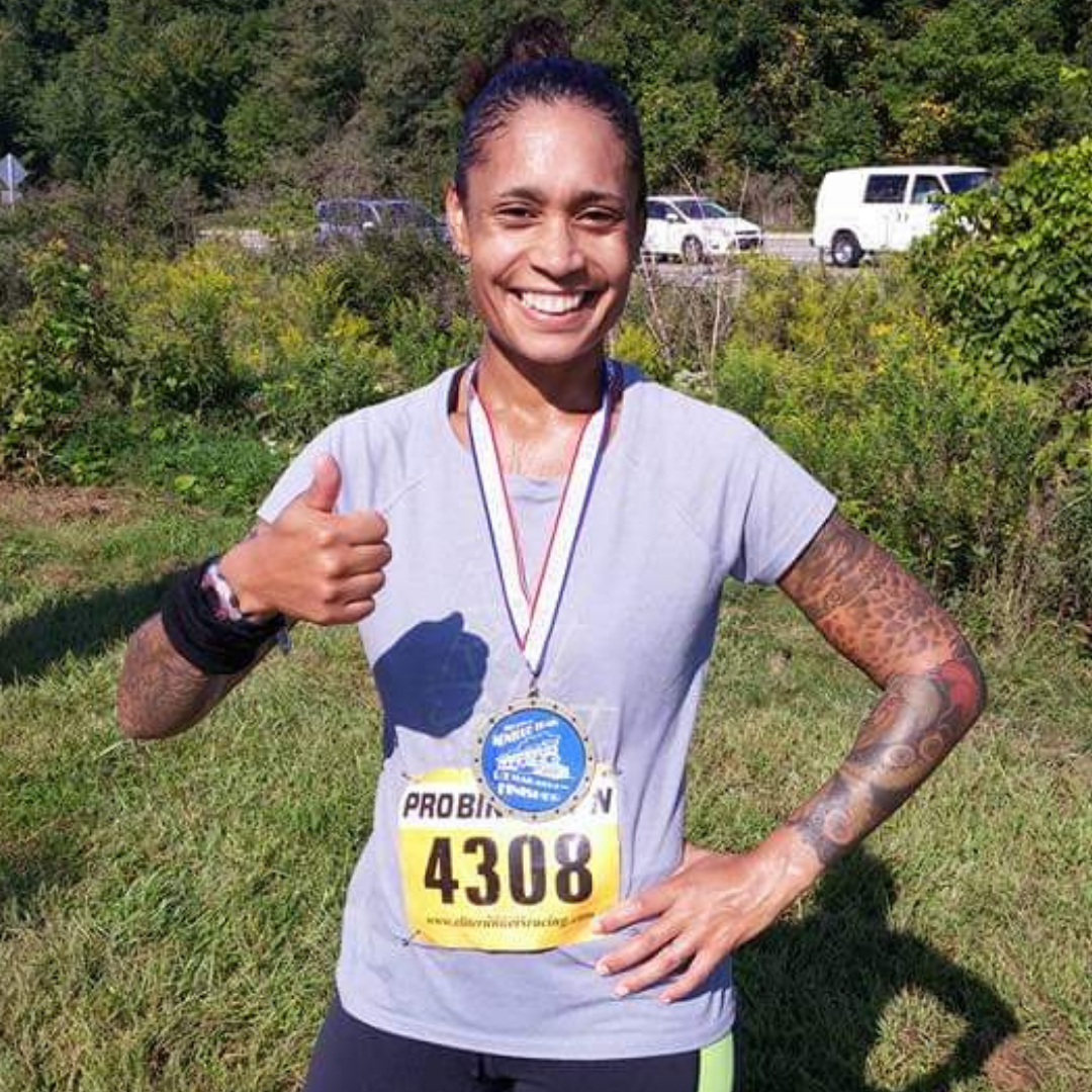 Erica V Strasser, female p3r ambassador, shown outside