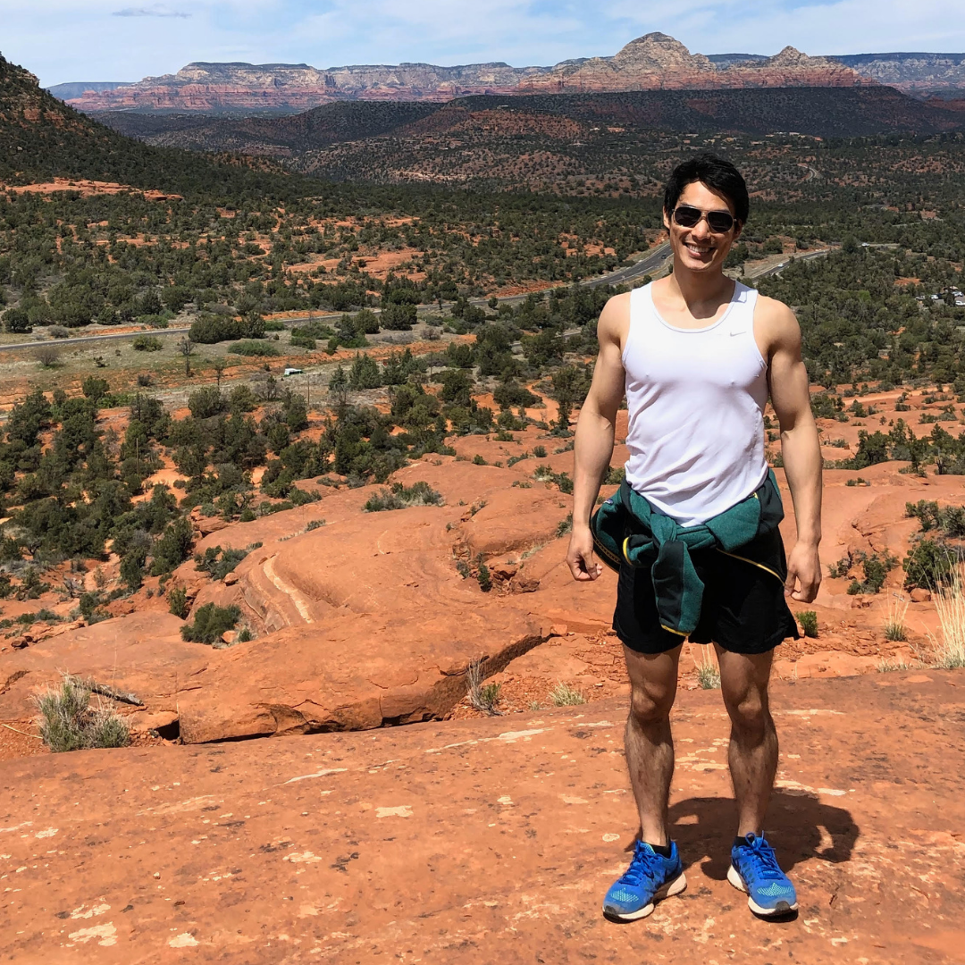 Michael Chiang, male p3r ambassador, shown outside.