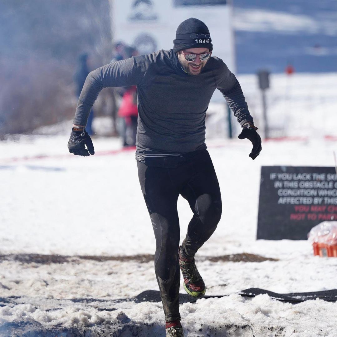 James Stiffey, male p3r ambassador, shown outside running