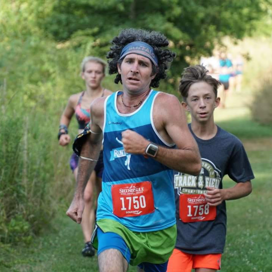 Jonathan Bolha, p3r ambassador, running outside.