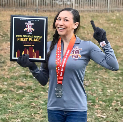 Jeanine McGuire, p3r ambassador, shown outside