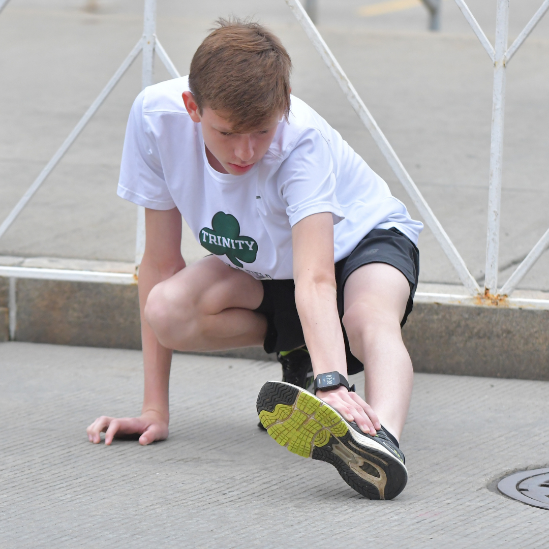 Warming up before a race