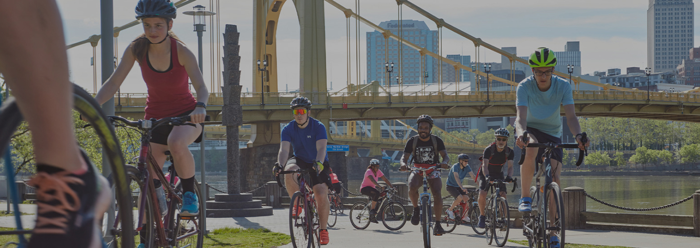 A group of cyclist in the North Shore.