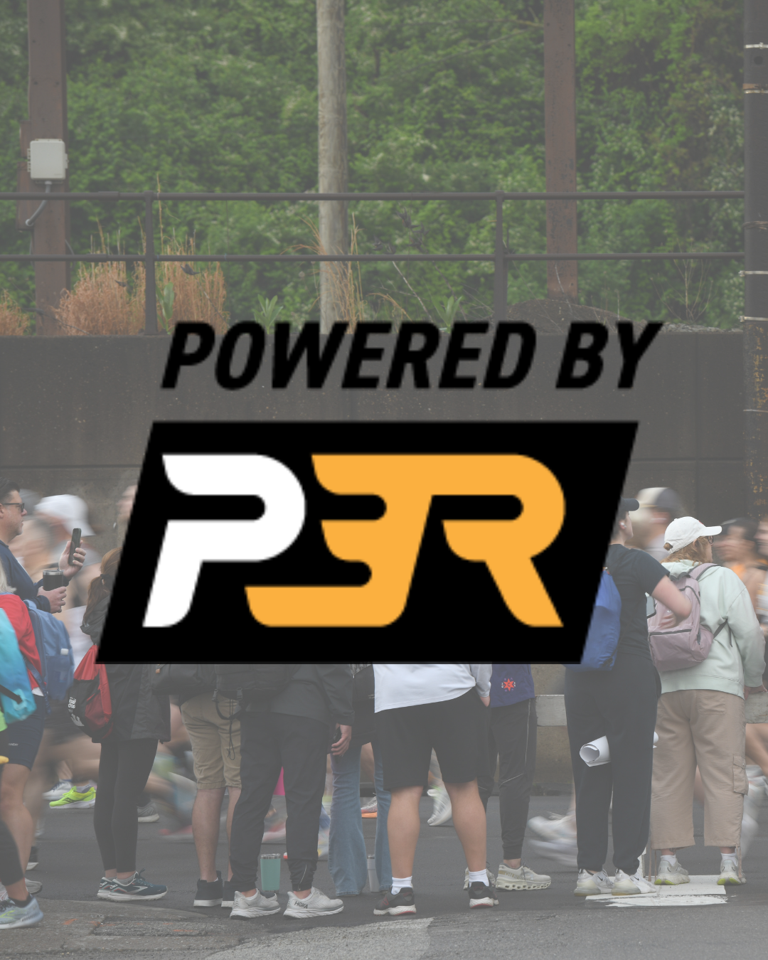Photo of spectators with the P3R logo