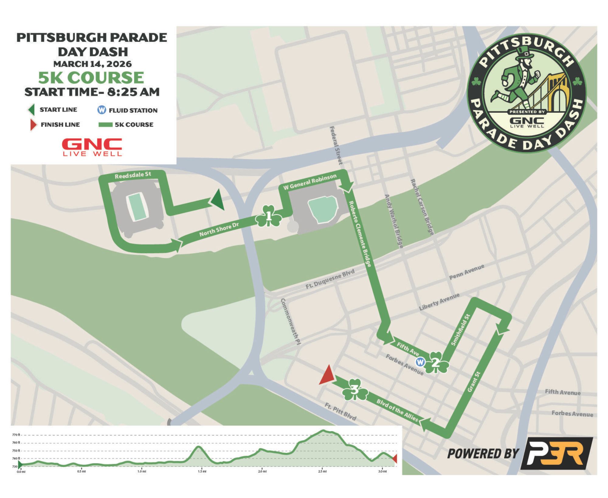 2026 Parade Day Dash 5K Course