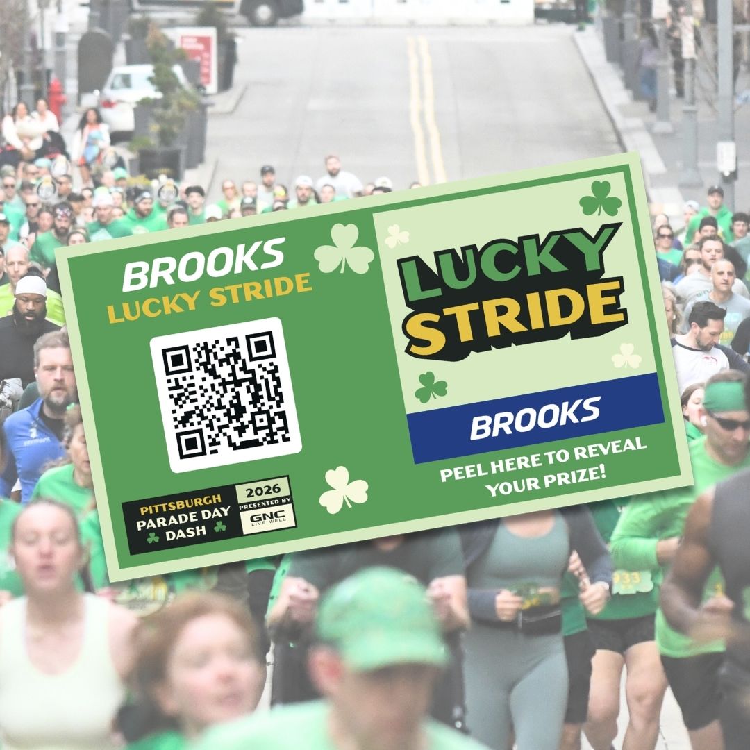 If you scratch the card and win a prize, head to the Brooks tent in the finish line chute to claim it.