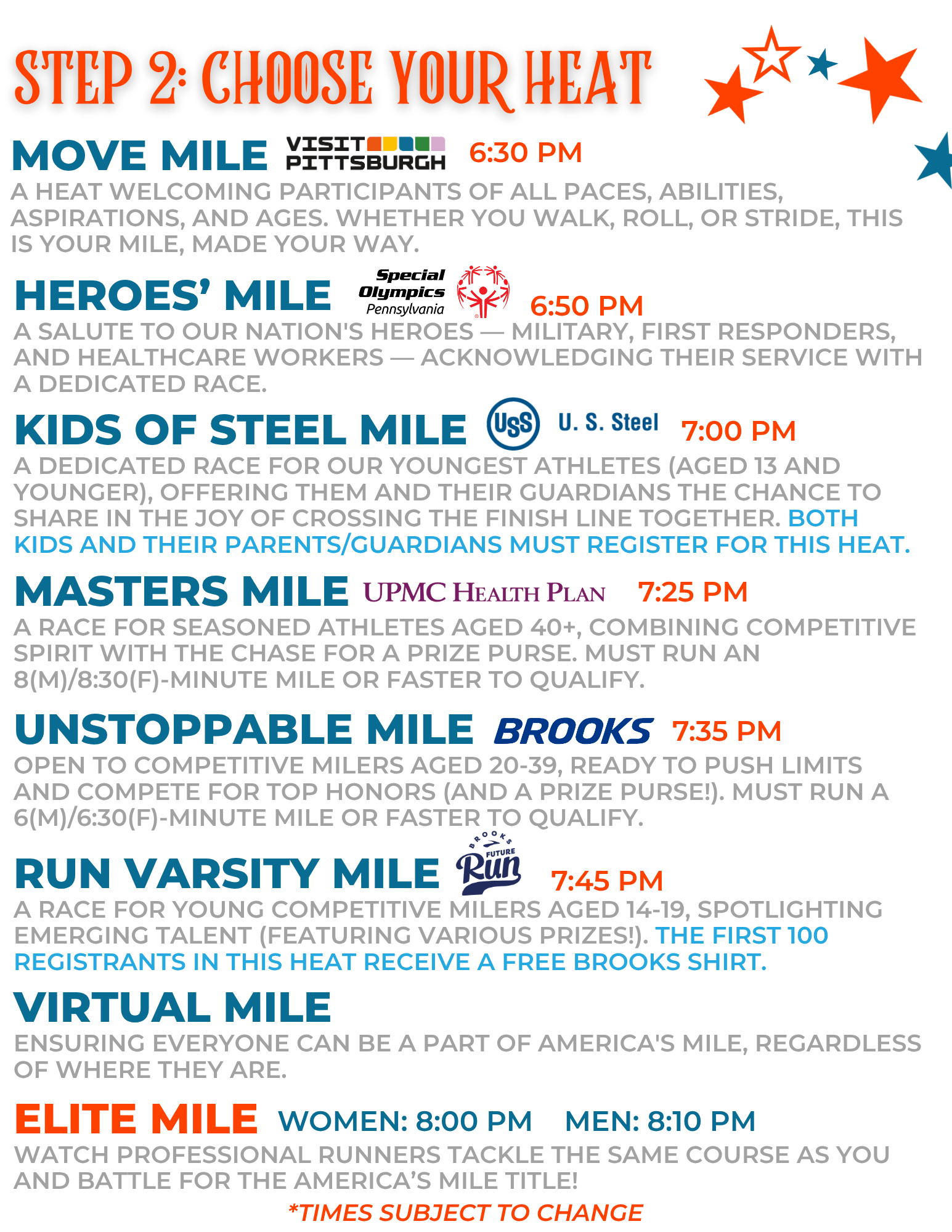 Step 2: Pick Your Heat