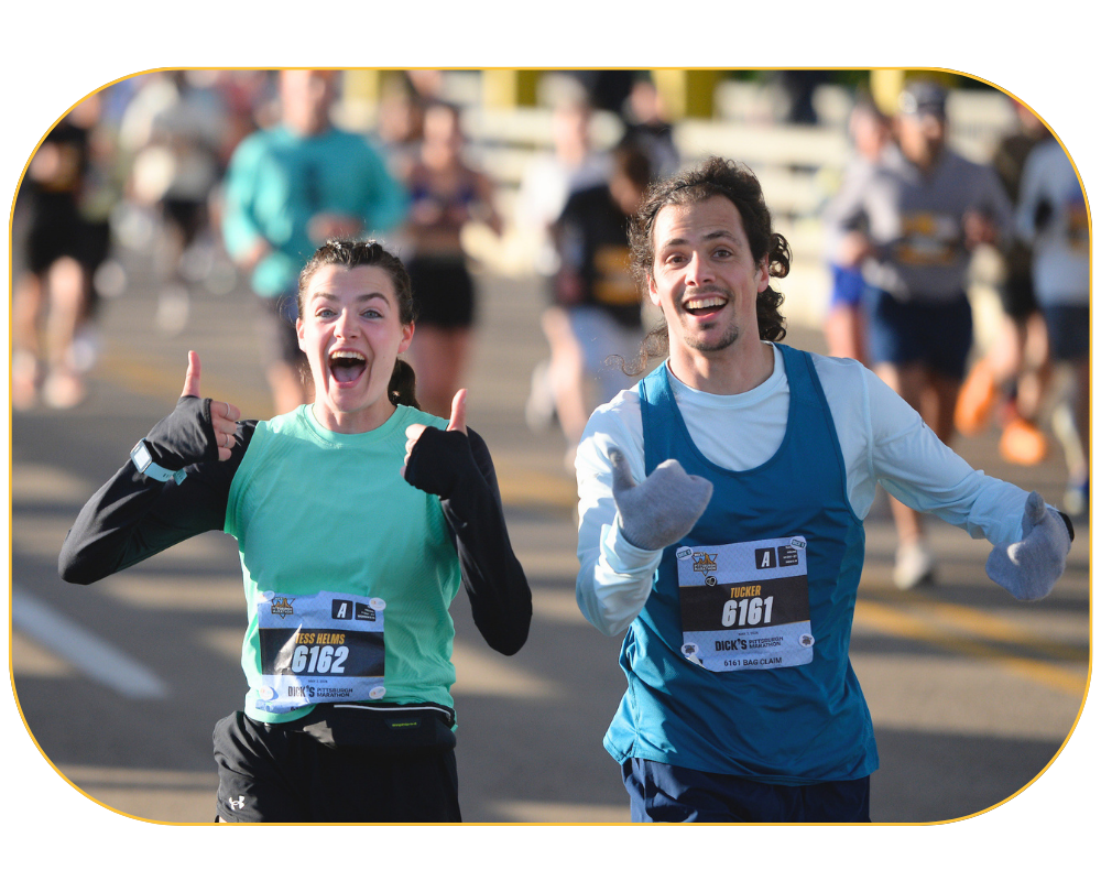 Female running in the DICK'S Sporting Goods Pittsburgh Marathon
