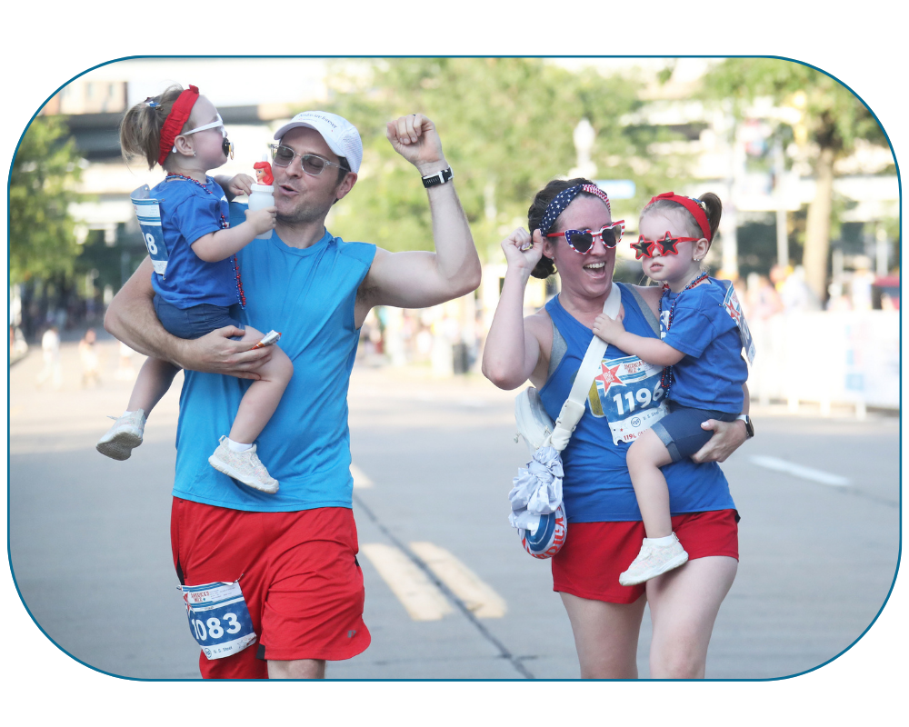 A family running