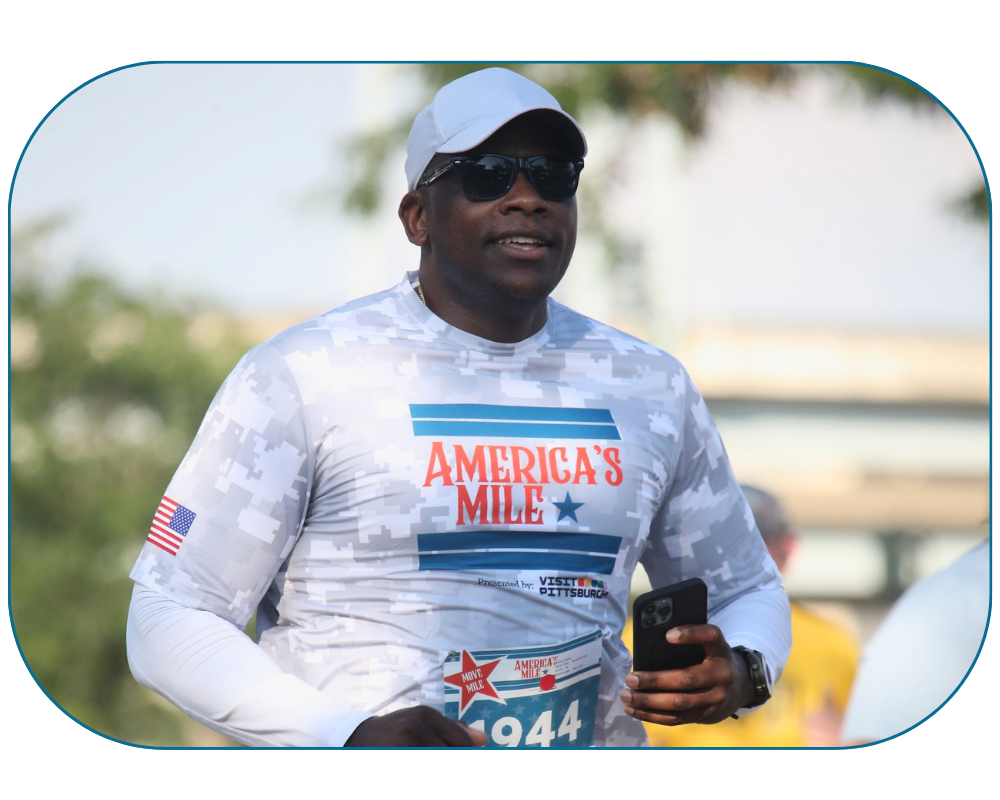 Runner participating in the Move Mile