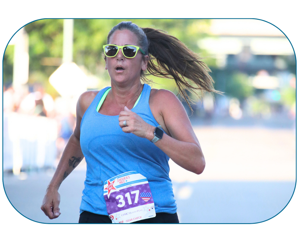 Masters Mile runner