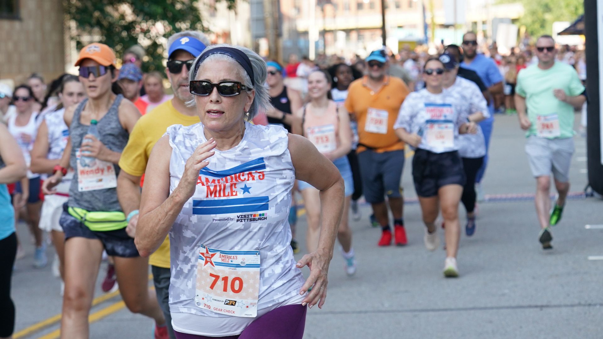 Runner participating in America's Mile